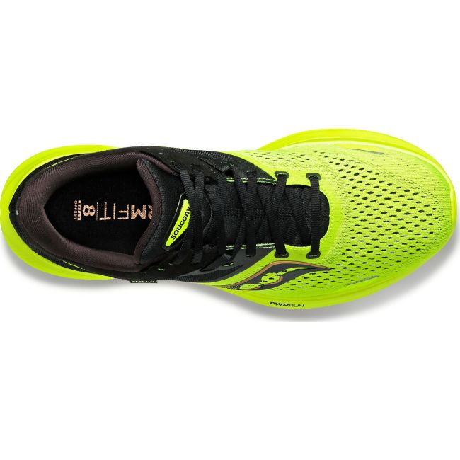 Saucony - pantofi alergare pentru barbati Ride 16 - galben fluo Citronada negru