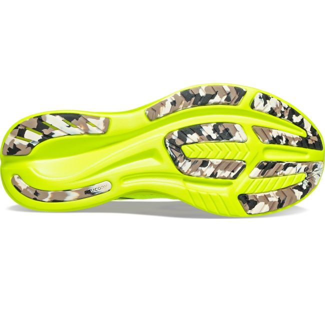 Saucony - pantofi alergare pentru barbati Ride 16 - galben fluo Citronada negru