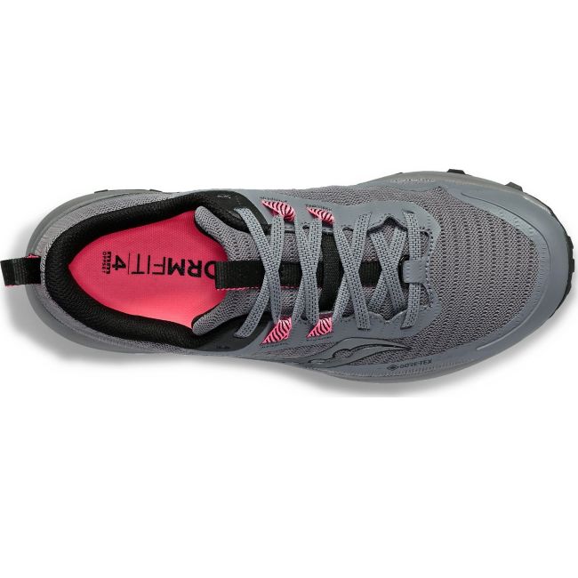 Saucony - pantofi alergare pentru femei Peregrine 13 GTX - gri Gravel negru