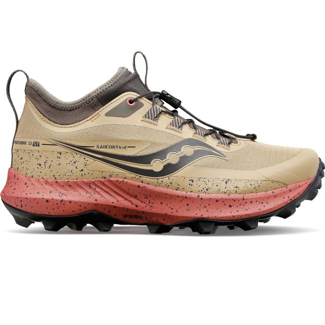 Saucony - pantofi alergare pentru femei Peregrine 13 ST - maro deschis portocaliu negru