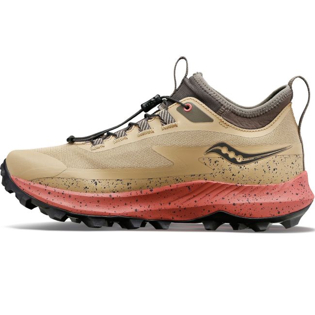 Saucony - pantofi alergare pentru femei Peregrine 13 ST - maro deschis portocaliu negru