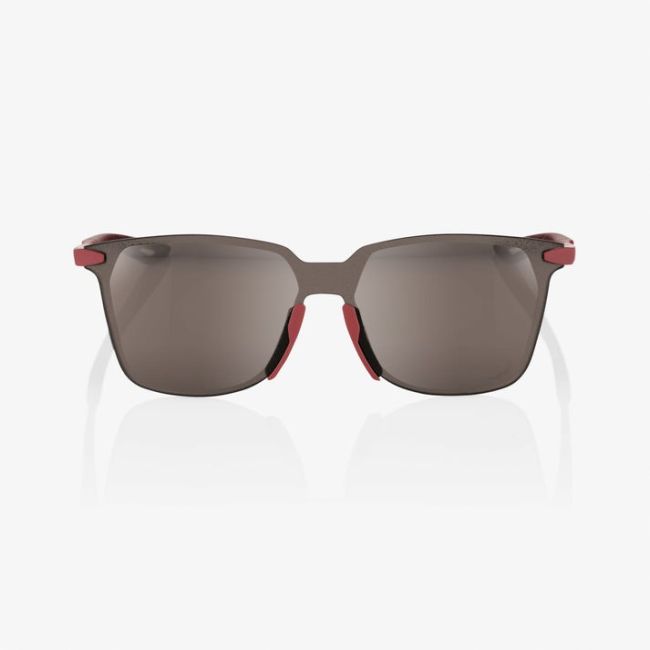 100% - Ochelari - Legere Square - Soft Tact Crimson - HiPER Silver Mirror Lens