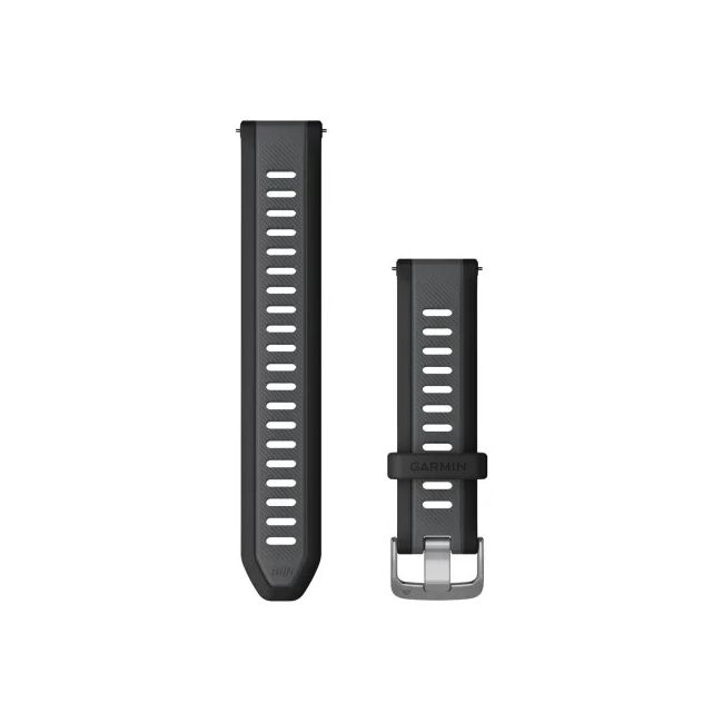 Garmin - curea silicon - Quick Release 20 - Forerunner 165 - Black/Slate Gray