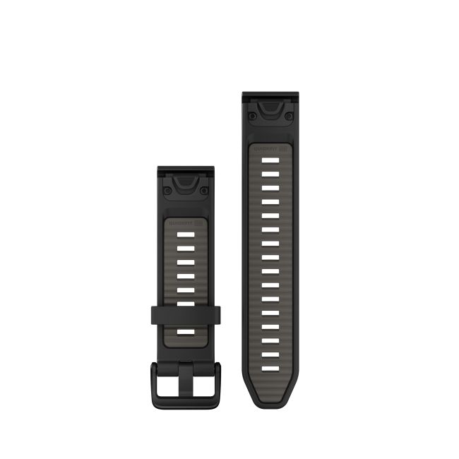 Garmin curea silicon QuickFit 20 - negru gri Black | Pebble Gray Silicone