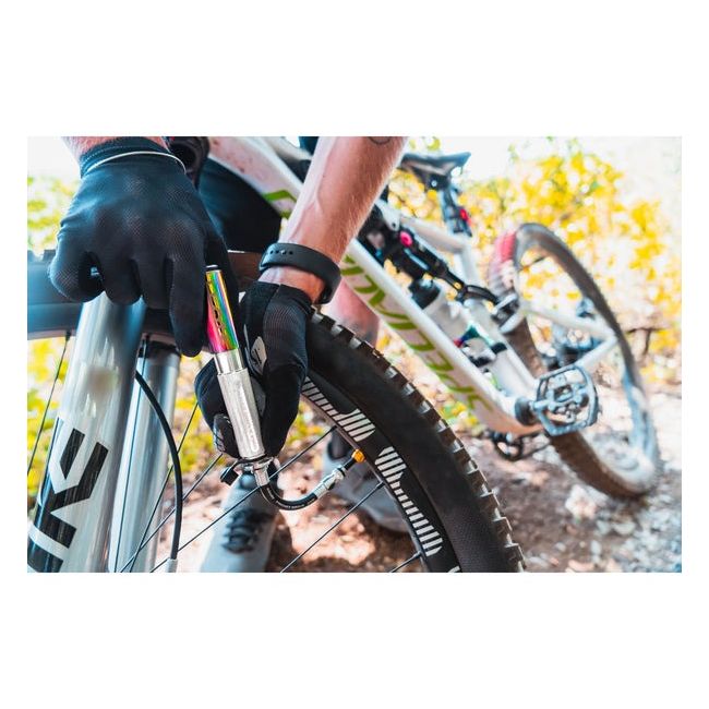 Lezyne - mini pompa - Hand Pump Pocket Drive Pro - 160 psi | 11 bar - neo metallic | silver - 98g
