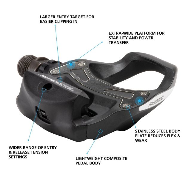 Shimano - pedale sosea clipless - SPD-SL PD-R550 negre
