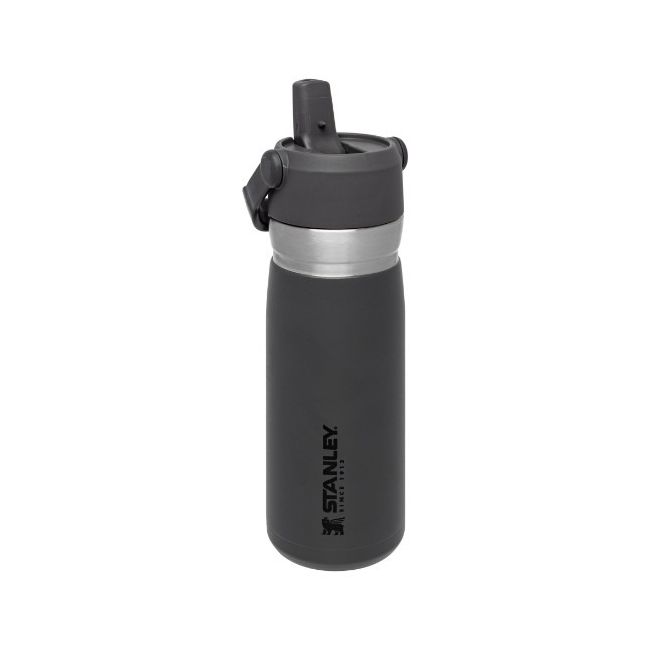 Stanley - termos tip sticla cu pai - Flip Straw Water Bottle - Charcoal - 650 ml