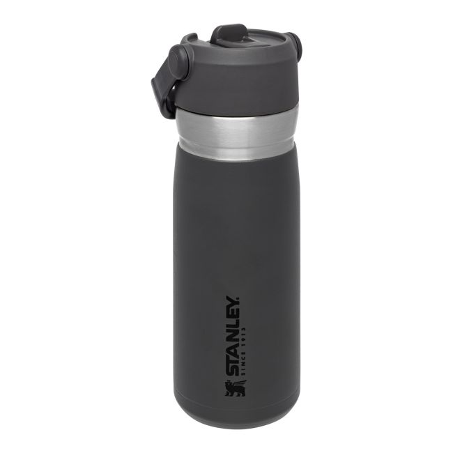 Stanley - termos tip sticla cu pai - Flip Straw Water Bottle - Charcoal - 650 ml