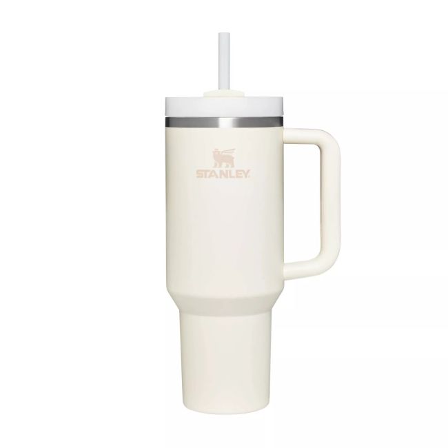 Stanley - termos tip sticla cu pai - Quencher H2.0 Tumbler - Bej - 1.18L