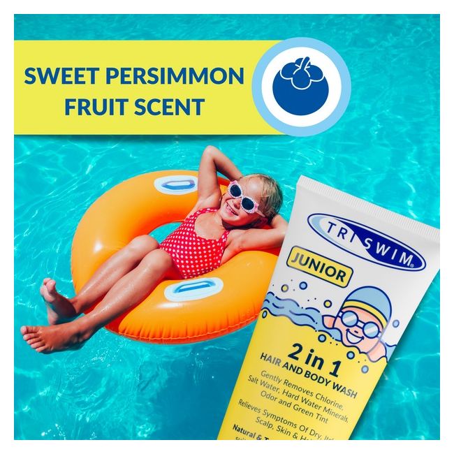 Triswim - 2 in 1 junior - sampon si gel de dus - sweet persimmon - 200ml