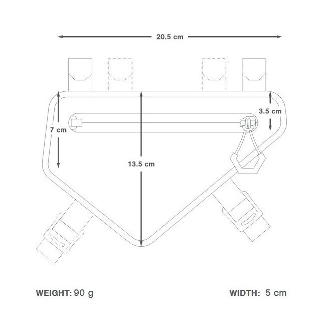 Apidura - Gentuta bicicleta, prindere pe cadru Racing Frame Pack, capacitate 1 litru