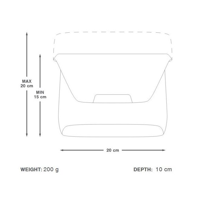 Apidura - geanta mica ghidon bicicleta City Handlebar Pack, capacitate 2 litri - gri inchis negru