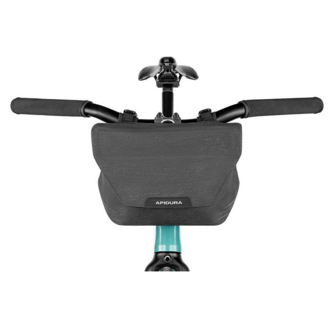 Apidura - geanta mica ghidon bicicleta City Handlebar Pack, capacitate 2 litri - gri inchis negru
