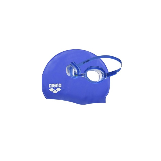 Arena - set ochelari inot si casca pentru copii - Pool Set Jr - Blue