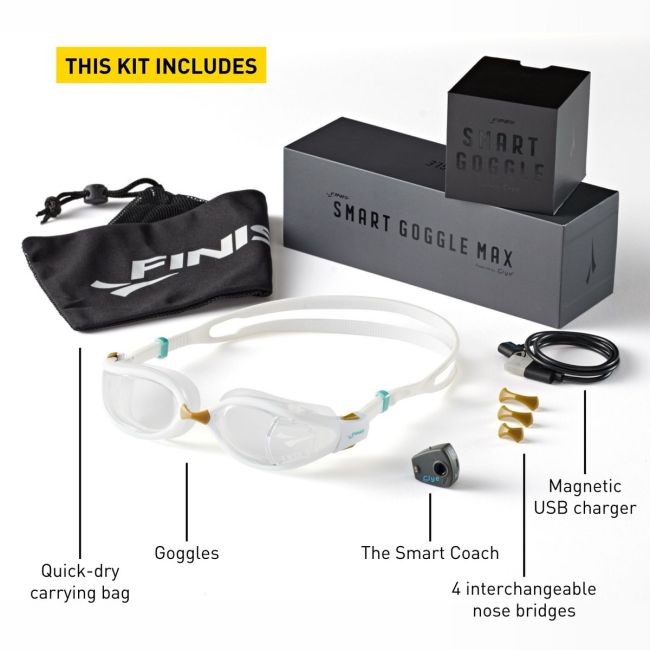 Finis - Ochelari de inot Smart Goggle Max Kit - Clear
