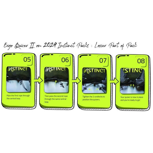 Instinct - suport bete pentru rucsac - Ergo Quiver II
