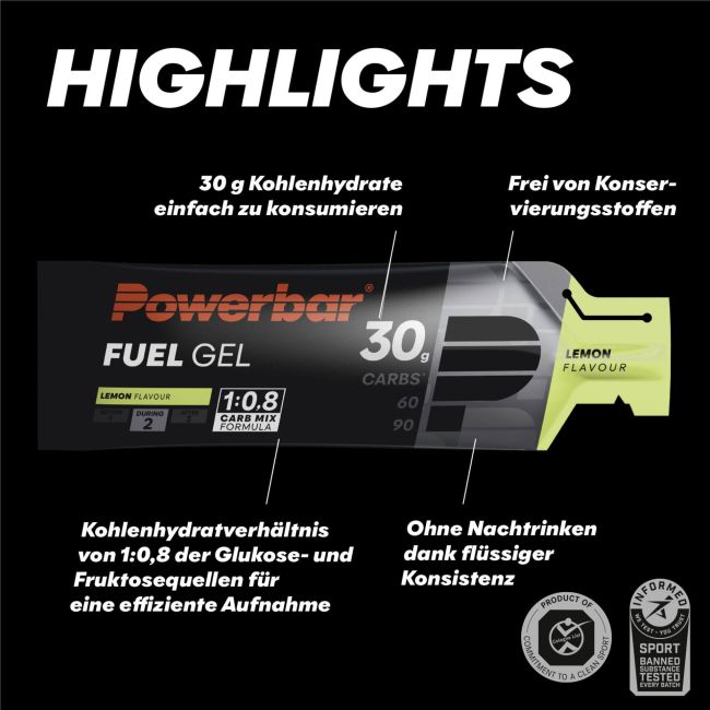 Powerbar - gel energizant Fuel 30, aroma lamaie - 50ml