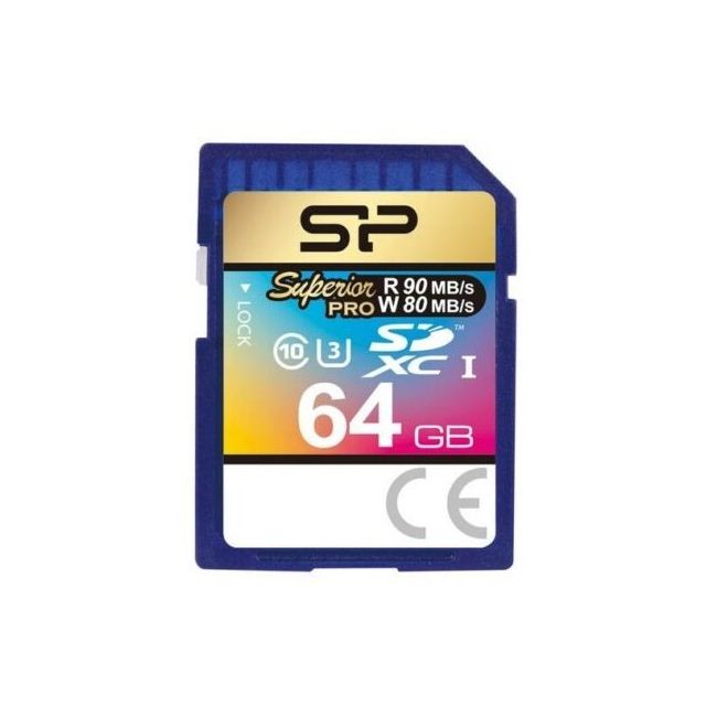 Silicon Power - microSD card - SP Superior PRO 64 GB R 90 MB/s W 80 MB/s