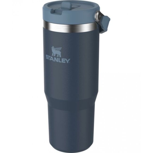 Stanley - termos tip sticla cu pai - Iceflow Flip Straw Tumbler - Bleumarin- 890 ml