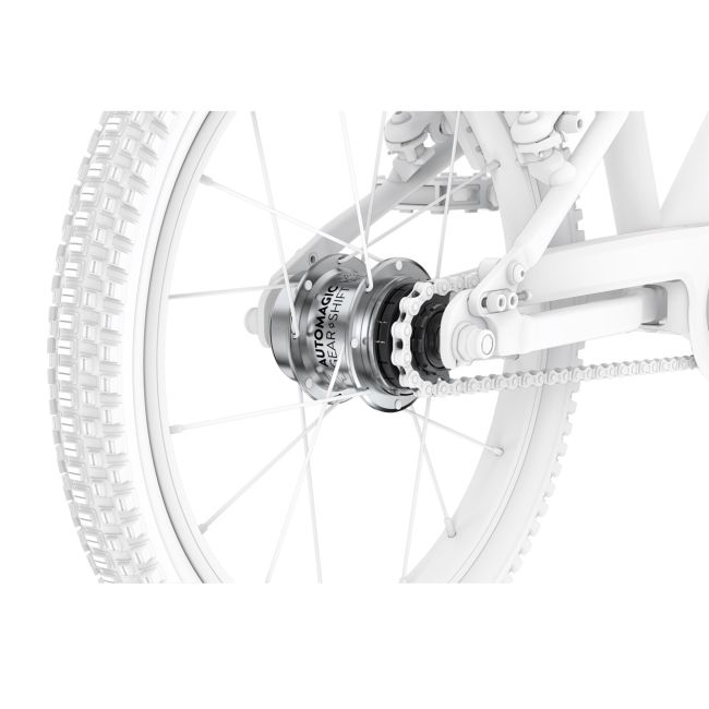 Woom - bicicleta copii 16" Woom 3 AUTOMAGIC, varsta recomandata 4-6 ani (105-120cm) - 6 kg - verde intens lime alb