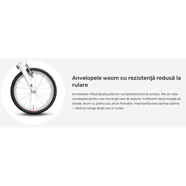 Woom - bicicleta copii 16" Woom 3 AUTOMAGIC, varsta recomandata 4-6 ani (105-120cm) - 6 kg - verde intens lime alb