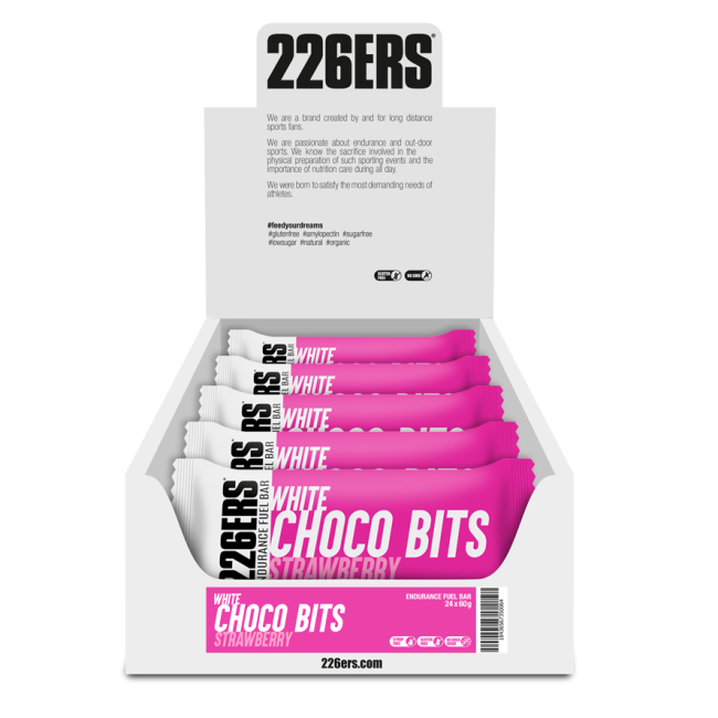 226ers - baton energie - Endurance Fuel Bar Choco Bits - capsuni | ciocolata alba - 60g