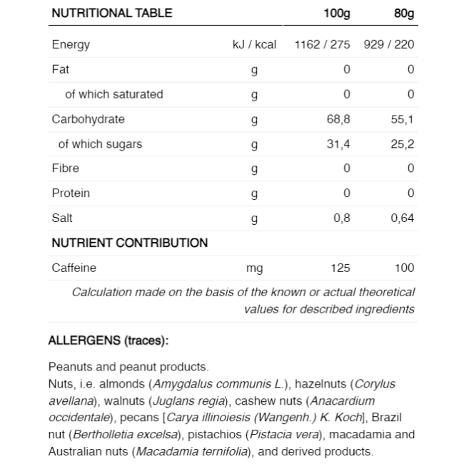 226ers - gel energie - High Fructose Gel - cofeina/cola - 80gr