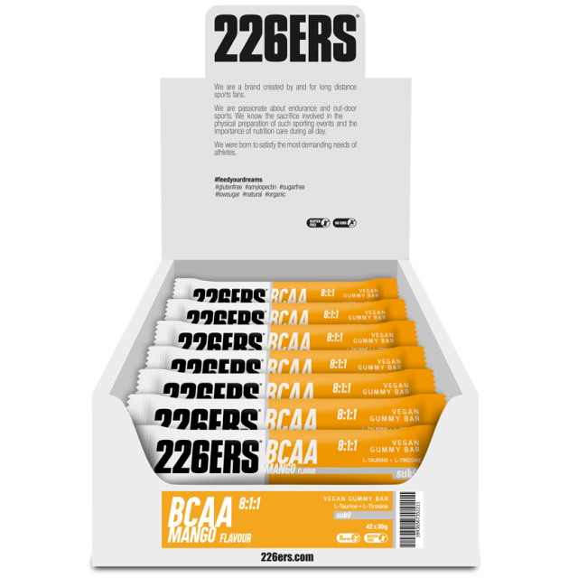 226ers - jeleu energie - Vegan Gummy Bar - mango - 30gr
