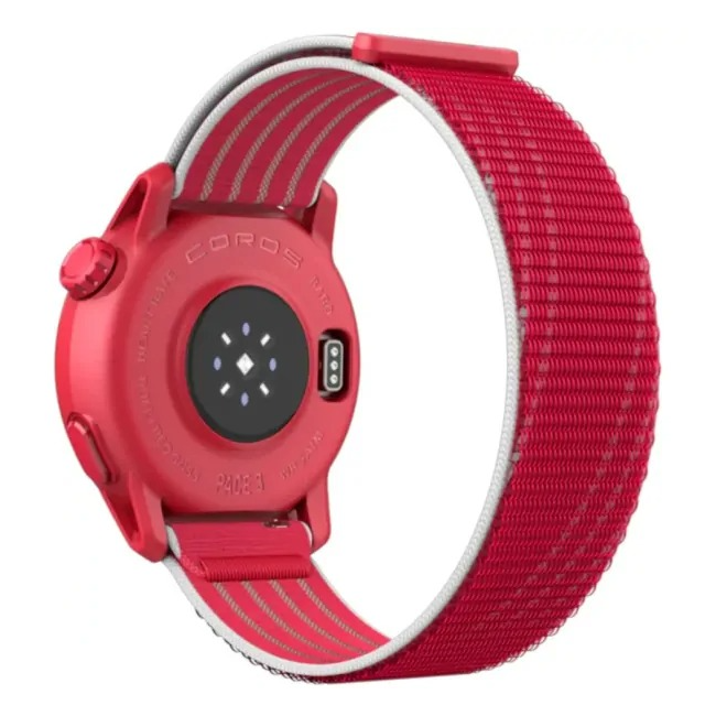 Coros - Pace 3 - ceas multisport GPS - rosu alb Track Edition - curea rosie/nailon