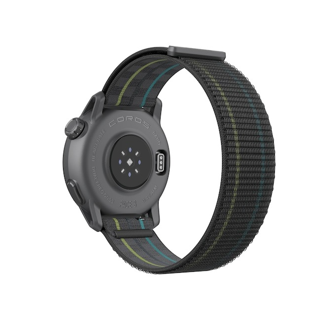 Coros - Pace 3 - ceas multisport GPS - Negru - curea neagra/nailon