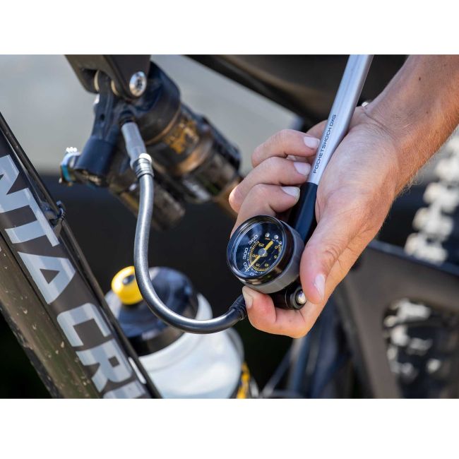 Topeak - pompă suspensii bicicletă Pocketshock DXG XL (TPSDXG-XL) - argintiu negru