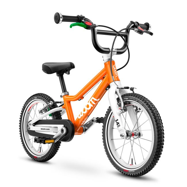 Bicicleta copii Woom 2 cu roti 14" portocaliu flame orange