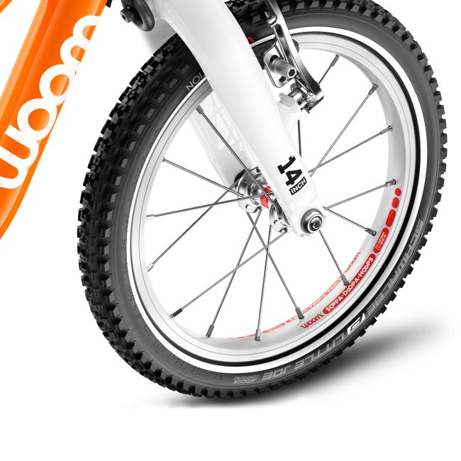 Bicicleta copii Woom 2 cu roti 14" portocaliu flame orange