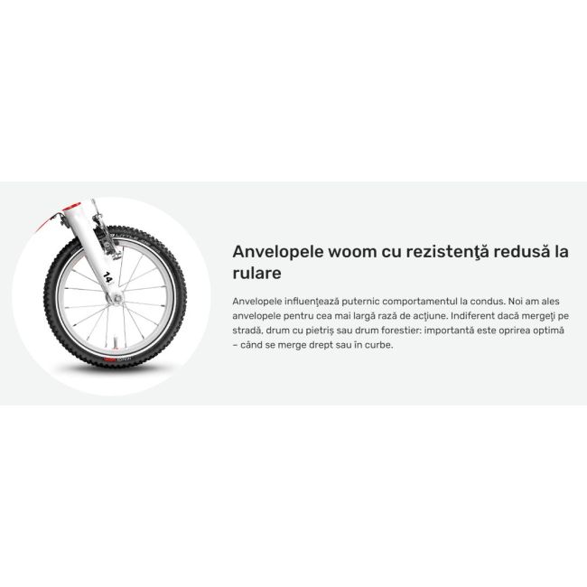 Bicicleta copii Woom 2 cu roti 14" portocaliu flame orange