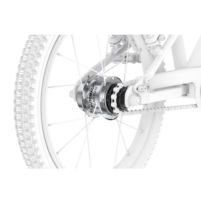 Bicicleta copii Woom 3 AUTOMAGIC cu roti 16" portocaliu intens alb