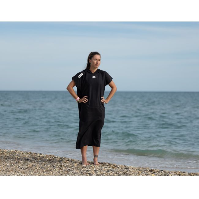 Z3R0D - Prosop tip poncho TRANSITION towel - negru