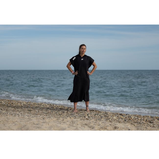 Z3R0D - Prosop tip poncho TRANSITION towel - negru
