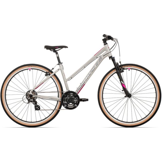 Bicicleta Rock Machine Crossride 100 Lady 29 Gloss Grey/Grey/Crimson 17.0 - (M)