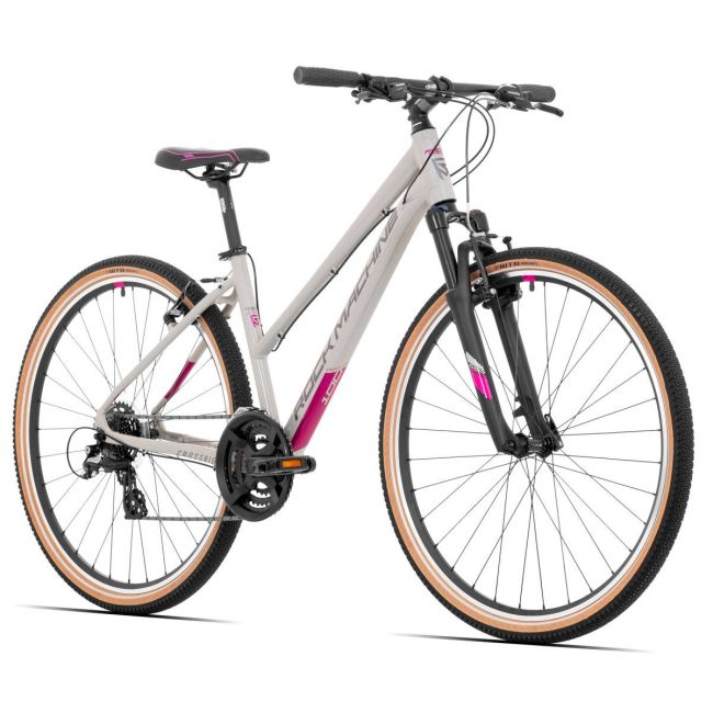Bicicleta Rock Machine Crossride 100 Lady 29 Gloss Grey/Grey/Crimson 19.0 - (L)