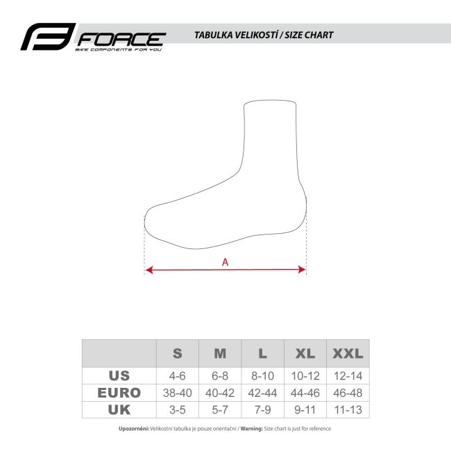 Huse pantofi Force Neopren Basic Fluo XL