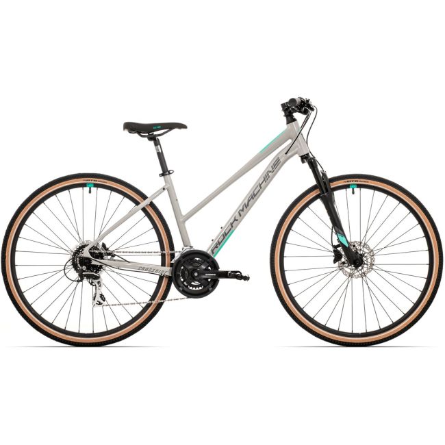 Bicicleta Rock Machine Crossride 300 Lady 29 Gloss Grey/Grey/Mint 17.0 - (M)