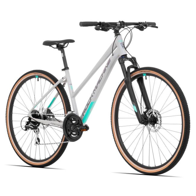 Bicicleta Rock Machine Crossride 300 Lady 29 Gloss Grey/Grey/Mint 19.0 - (L)