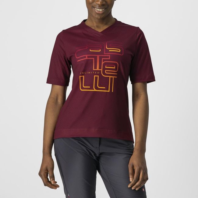 Jersey Castelli Trail Tech W de dama Visiniu