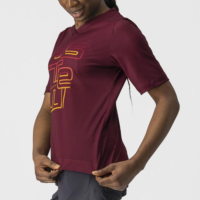 Jersey Castelli Trail Tech W de dama Visiniu