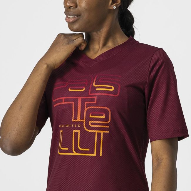 Jersey Castelli Trail Tech W de dama Visiniu