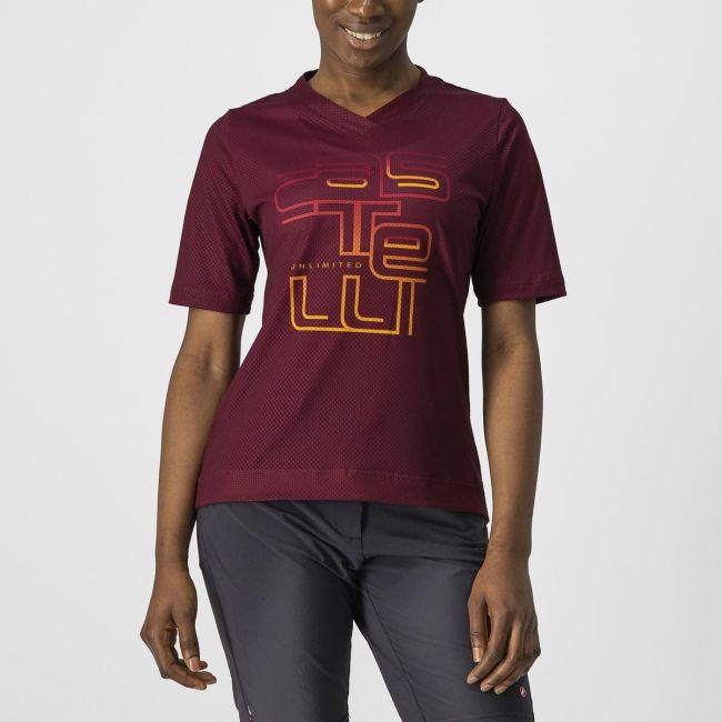 Jersey Castelli Trail Tech W de dama Visiniu