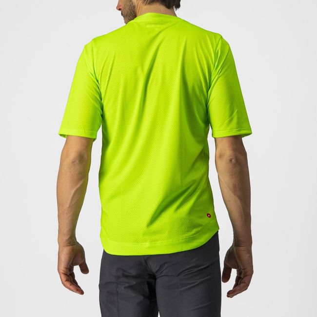 Jersey cu maneca scurta Castelli Trail Tech Tee Galben Fluo/Negru M
