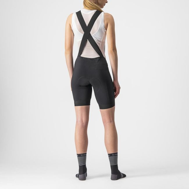 Pantaloni scurti cu bretele Castelli Endurance W de dama Negru