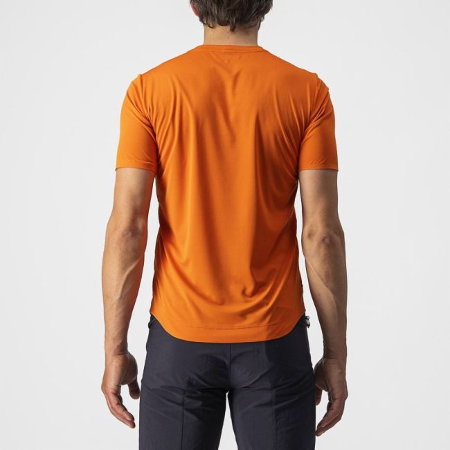 Tricou casual Castelli Tech 2 Tee Portocaliu XL