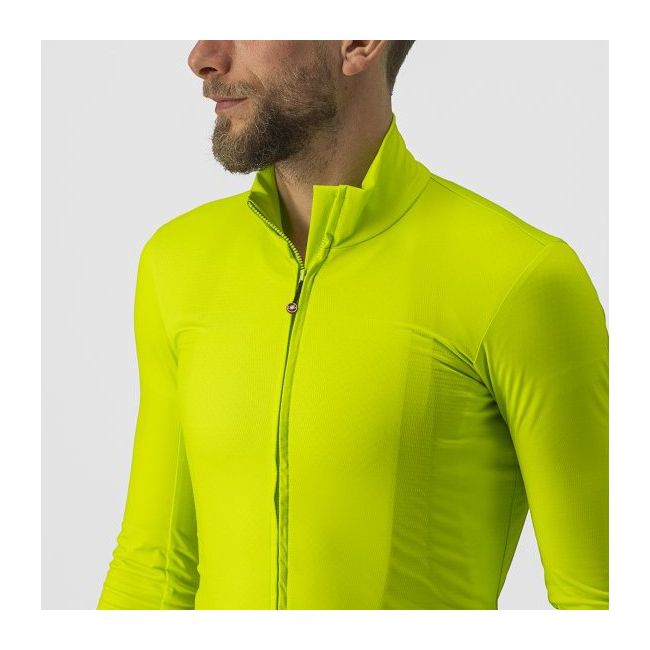 Tricou cu maneca lunga Castelli PRO Thermal Mid LS Galben Fluo L